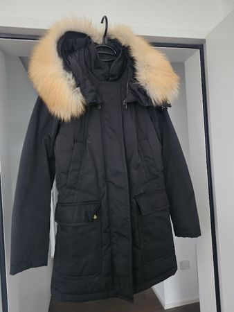 Damen Parka PEUTEREY schwarz Grösse 44 mit Echtpelz