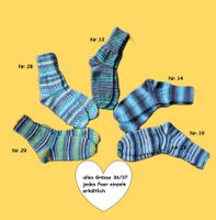 Alle Socken 36/37 jedes Paar ist einzeln erhältlich