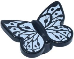 LEGO 80674pb05 Black Butterfly with Stud Holder