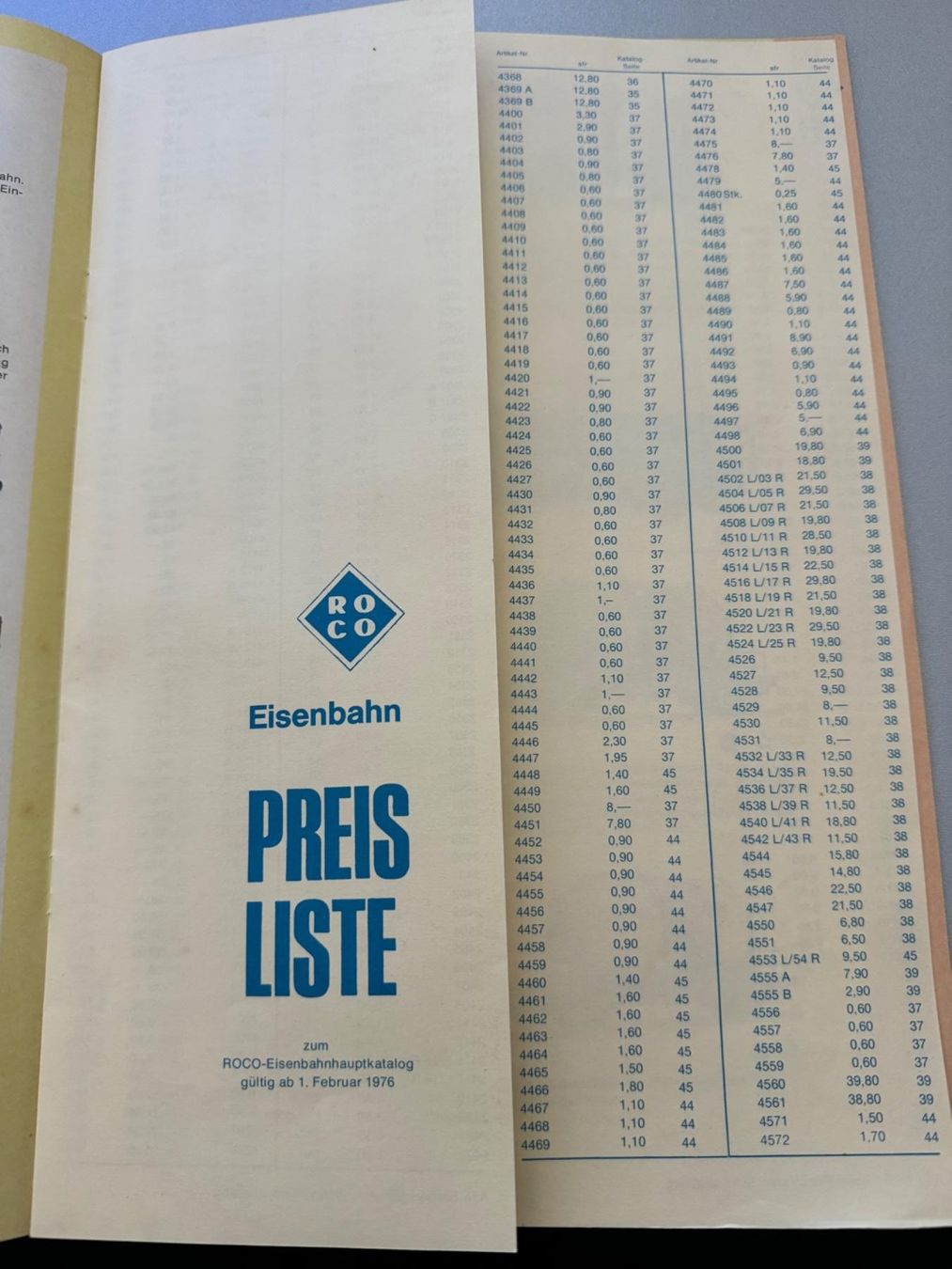 Roco Trains électriques: ROCO - Gesamtprogramm 1976 – D'occasion à Fehraltorf par Success 2