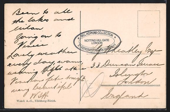Cartoline postali: Lugano, Via Cattedrale mit Anwohnern und – Usato da Berlin venduto da bartko-reher 1