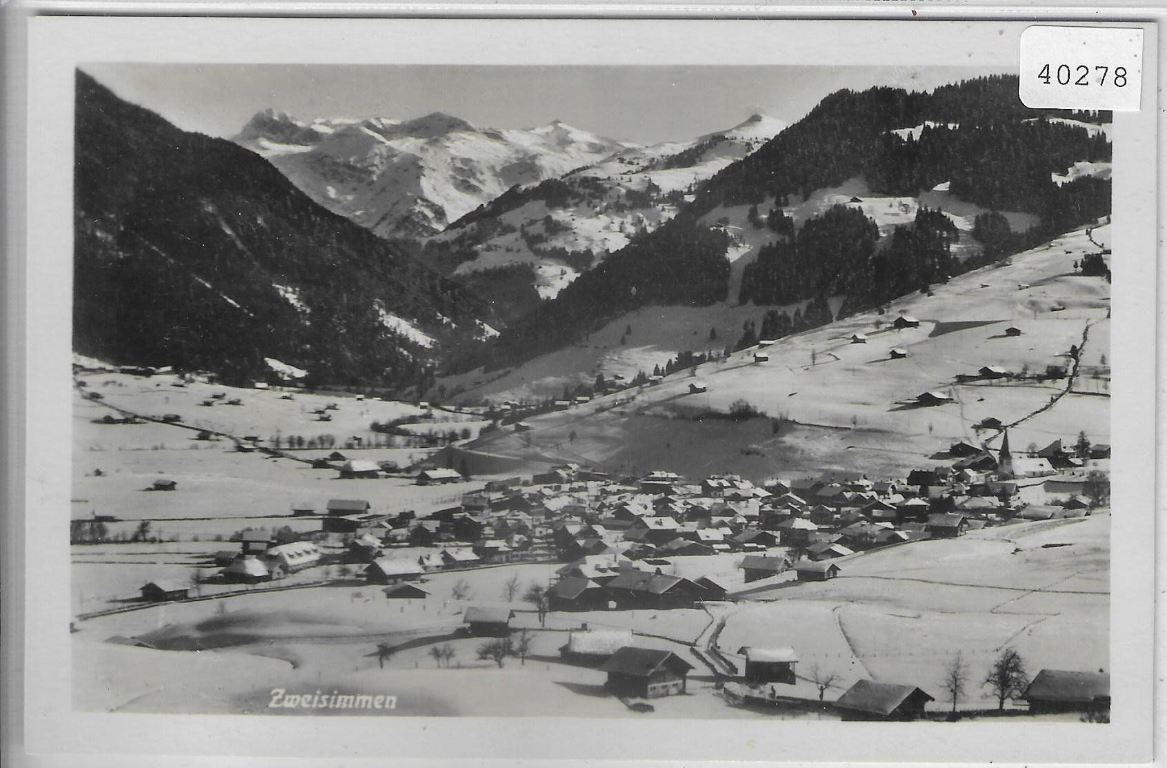 Cartoline postali: Zweisimmen im Winter en hiver – Usato da Ettingen venduto da Kartenplanet