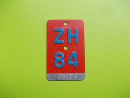 Velonummer / Fahrradnummer ZH 84