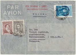 Luftpostbrief von Argentinien nach Walzenhausen, Condor-LATI