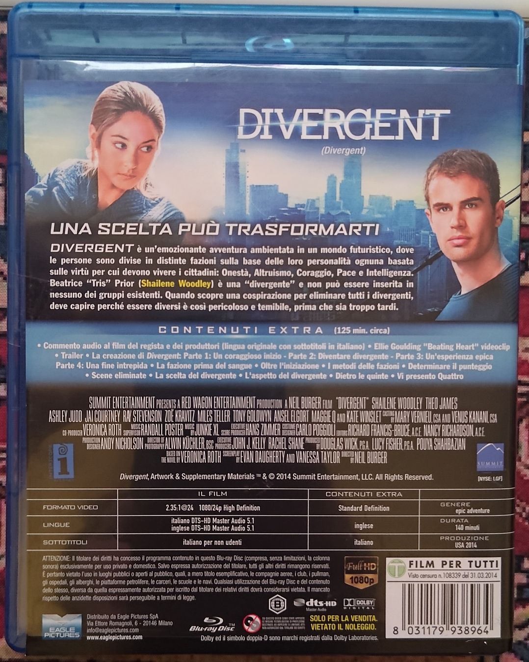 Tutti i DVDs: Divergent Bluray – Usato da Lumino venduto da Gianco 1