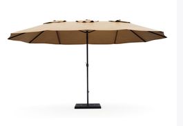 Doppel-Sonnenschirm SOLI 460 x 270 cm braun
