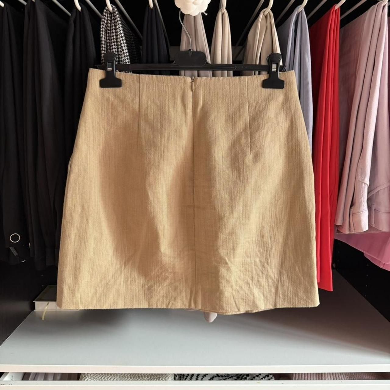 Sandro Gonne: Sandro Paris Minirock aus Leinen  Beige – Usato da Emmen venduto da mak31 1