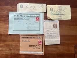 Lot 5 alte Belege  1893 -1953    (G1145)