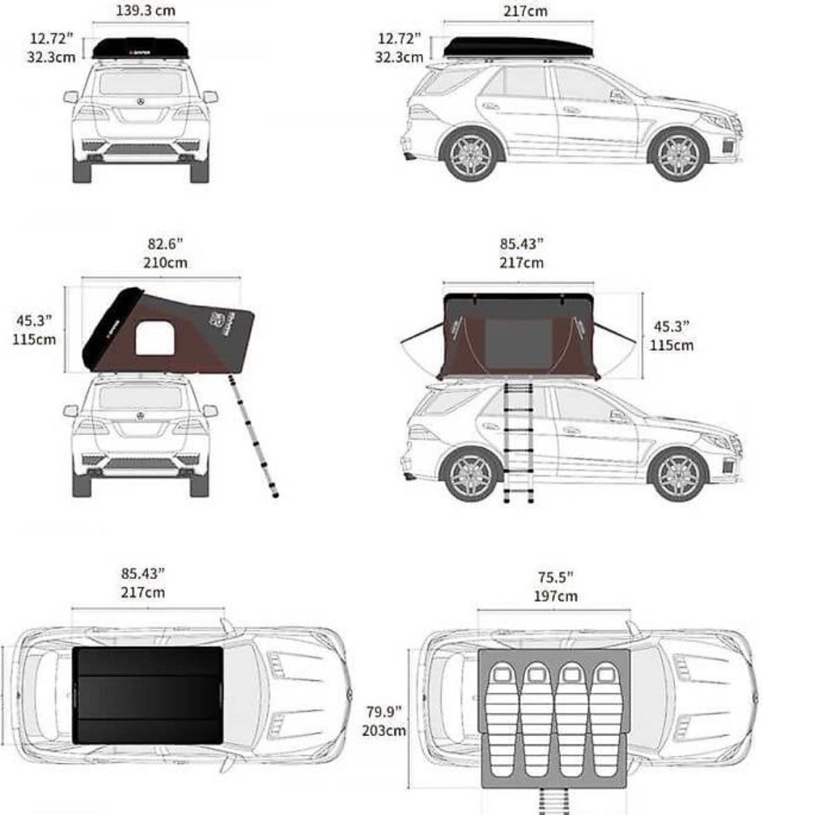 iKamper Tende : Tente de toit iKAMPER Skycamp 2.0 – Usato da Les Reussilles venduto da Sneg4932 3