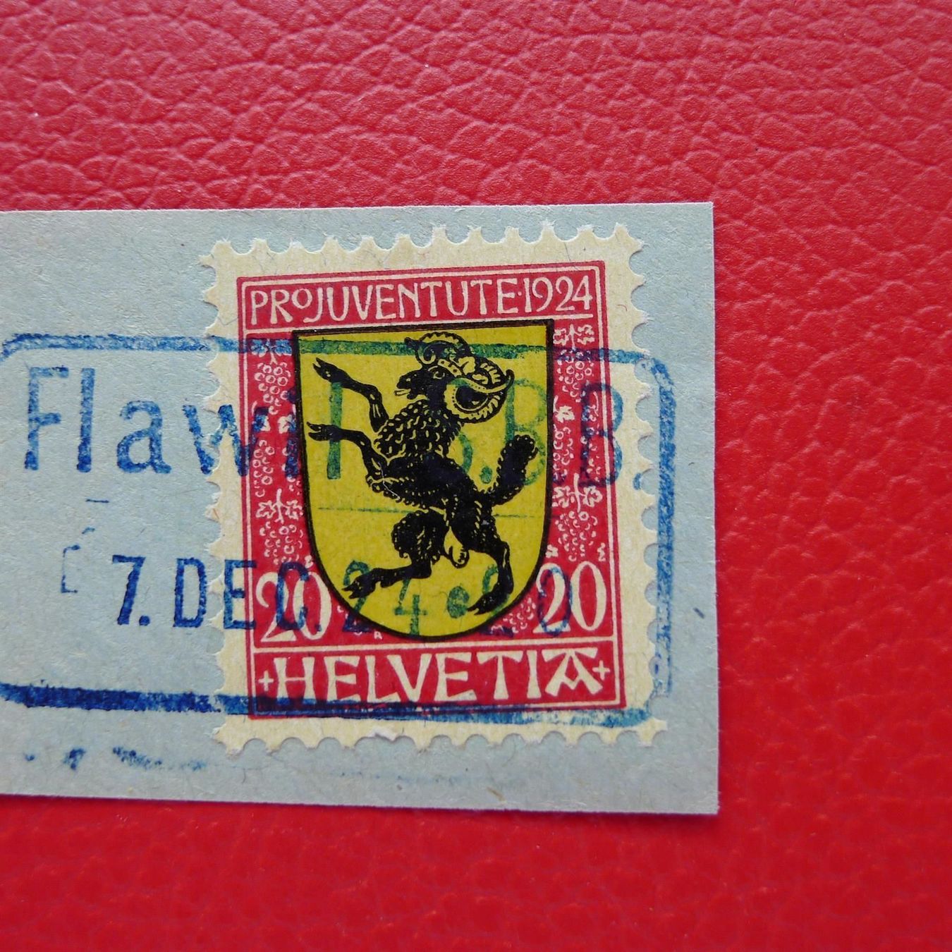 Tutti i francobolli: 1924 BAHNPOST: Flawil S.B.B, hellblauer Stempel, sauber. – Usato da Sursee venduto da Luzernerraute 1