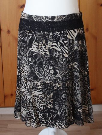 Jupe Rock GERRY WEBER schwarz - beige - dunkelbeige Gr. 44