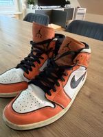 Nike Air Jordan 1 Mid Orange/Weiss Gr.42.5 - Sneaker