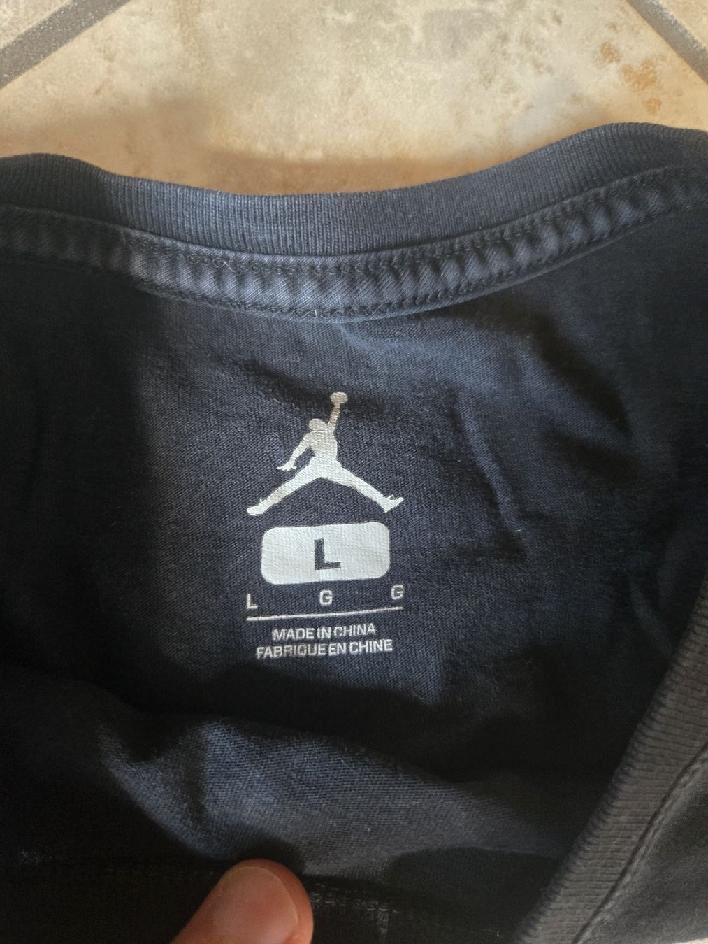 Jordan T-shirt: T-Shirt Jordan noir taille L – Usato da Chailly-Montreux venduto da svenm53 1