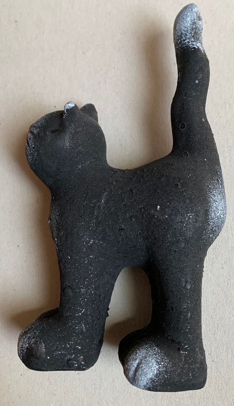 Statuette: Schwarze Katze aus Keramik – Nuovo (secondo la descrizione) da Zäziwil venduto da kreative-ideen 2