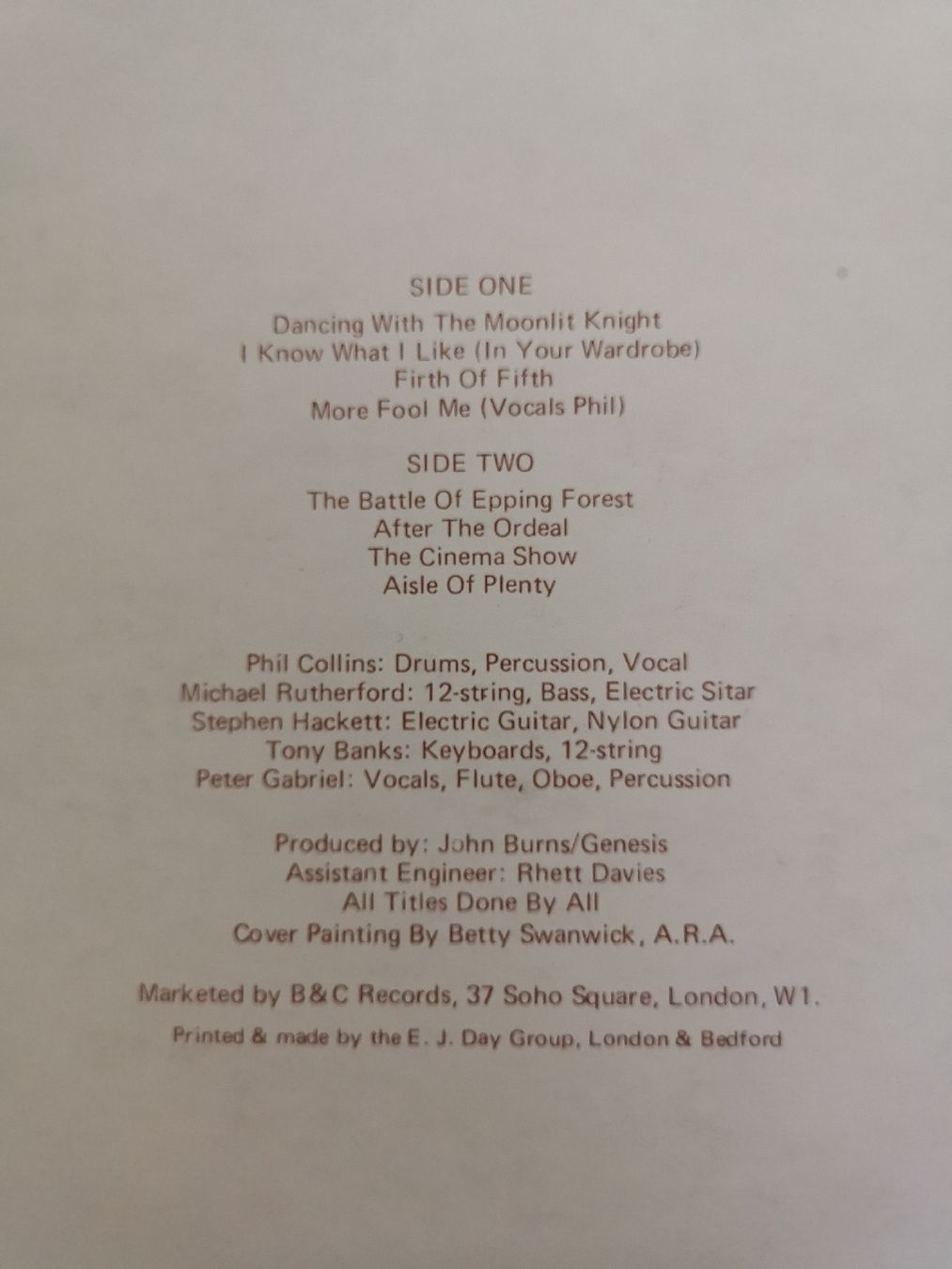 Schallplatten: Genesis - Selling England By The Pound LP – Gebraucht aus basel von lupettone 3
