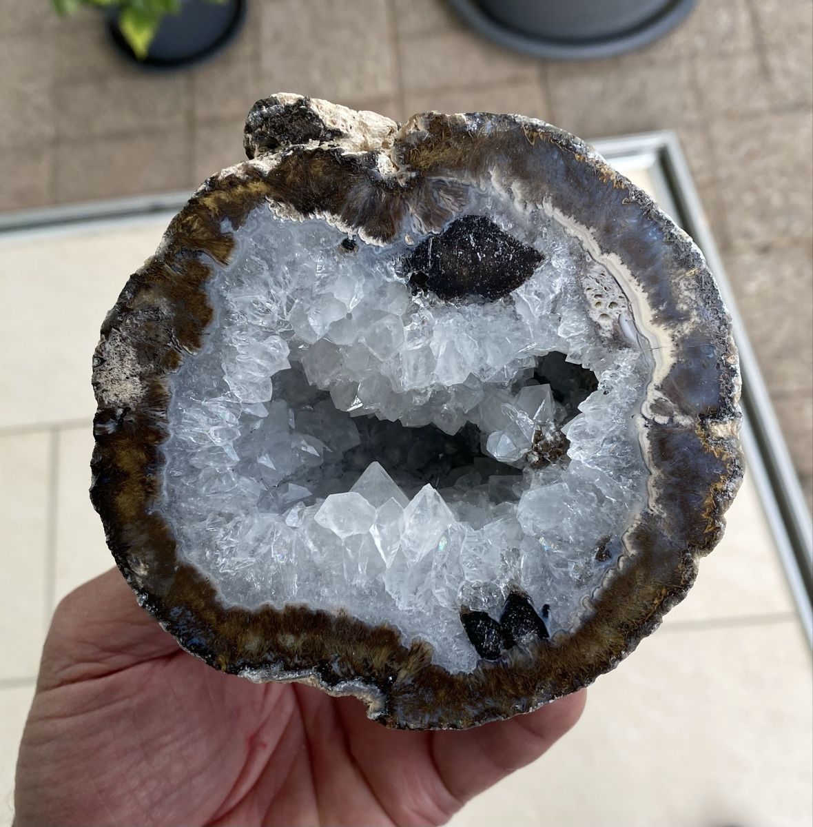 Minerali & Pietre curative: Schöne Achat Geode  – Usato da Selzach venduto da 321compac 2
