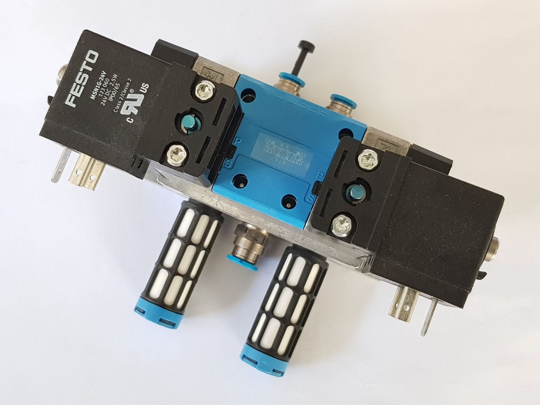 Festo Metall- & Schlosserei Sonstiges: 5/3 Magnet Ventil mit Anschlussplatte Magnetspule Dämpfer – Neu (gemäss Beschreibung) aus Kappelen von swyder 7