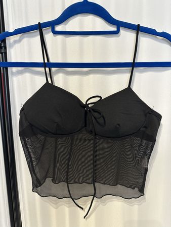 Top corset noir en tulle SHEIN – taille S