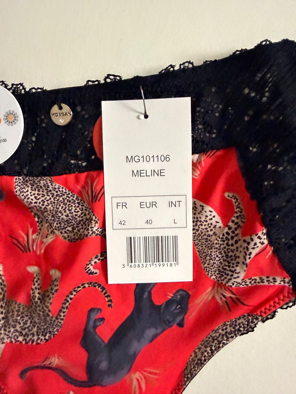 Sonstige Unterwäsche: MORGAN, String MELINE, Grösse 40, Farbe Rot/Schwarz – Neu und originalverpackt aus Rudolfstetten von gst_g7xl 2