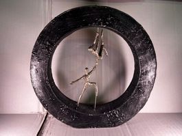 Skulptur Tischdekoration Grayson Lane Silver Climbers Ø 27cm