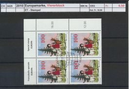2010 "Europamarke", Viererblock, ET - Stempel