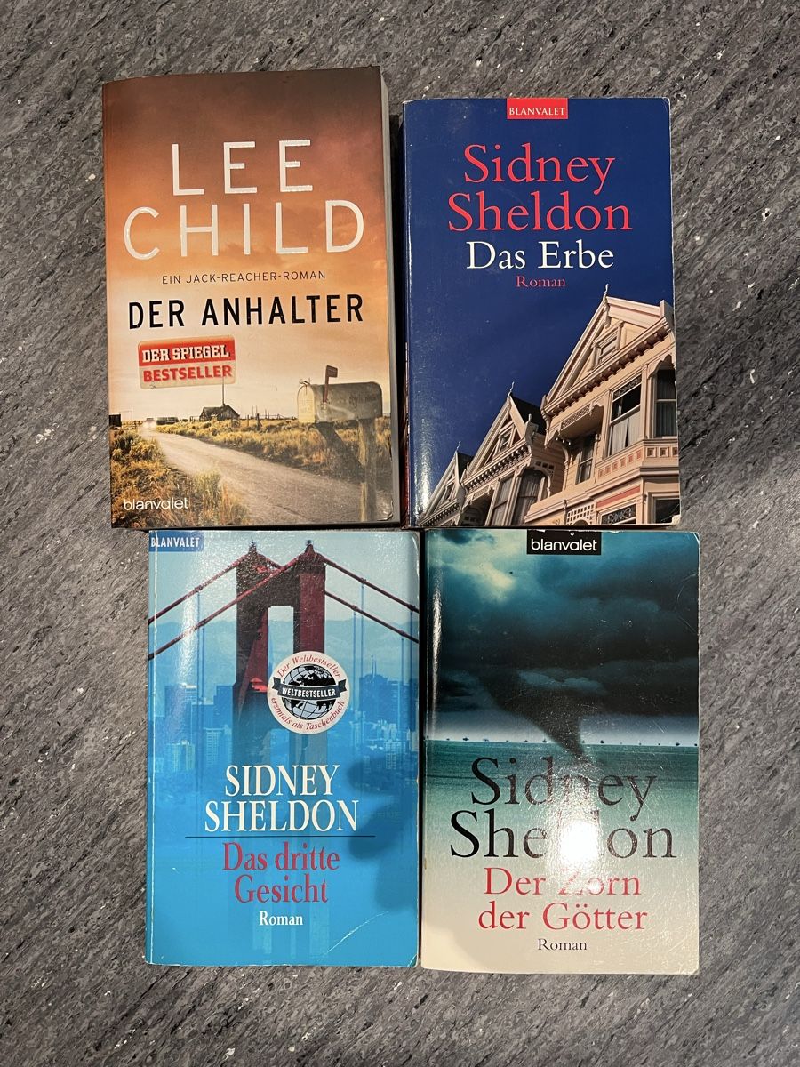 Bücher: 4 Bücher: Lee Child "Anhalter" & Sidney Sheldon Top Romane! – Gebraucht aus Oberglatt ZH von dauerbrenner