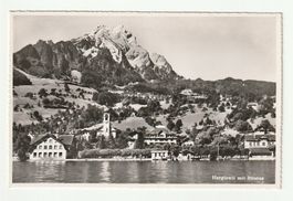 Ansichtskarte 1951 Hergiswil am See mit Pilatus, Nidwalden