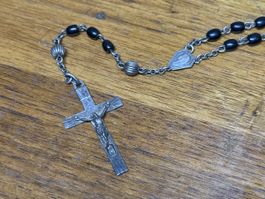 Antiker Rosenkranz aus Frankreich, 800'er Silber 