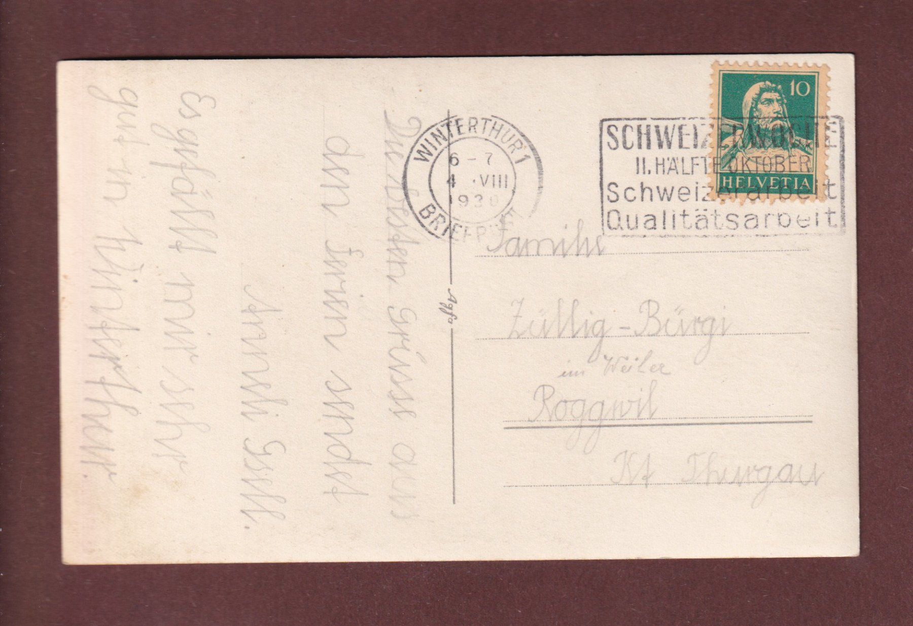 Cartes postales: WINTERTHUR - Stadthaus - 1930 – D'occasion à Pully par nicecards-shop 1