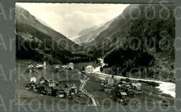 AK sw Saas- Almagell VS mit Allalingletscher © Gyger ≈ 1940