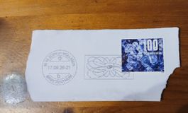 Briefmarke Schweiz 100 Rappen Helvetia gestempelt