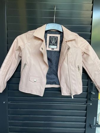 Jacke Mädchen 122 rosa  Neue Kunstleder (100% Viskose)