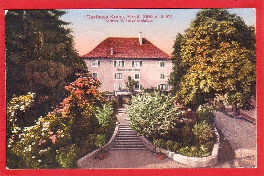 Cartoline postali: FORCH GASTHAUS KRONE 1920 – Usato da Grüningen venduto da Kartenlaube