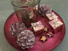 Weihnachtsdeko-Set pink für die Festtage