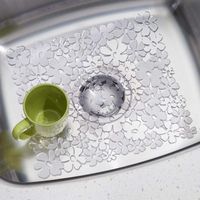 60 Stk. iDesign Blumz Waschbeckenmatte transparent