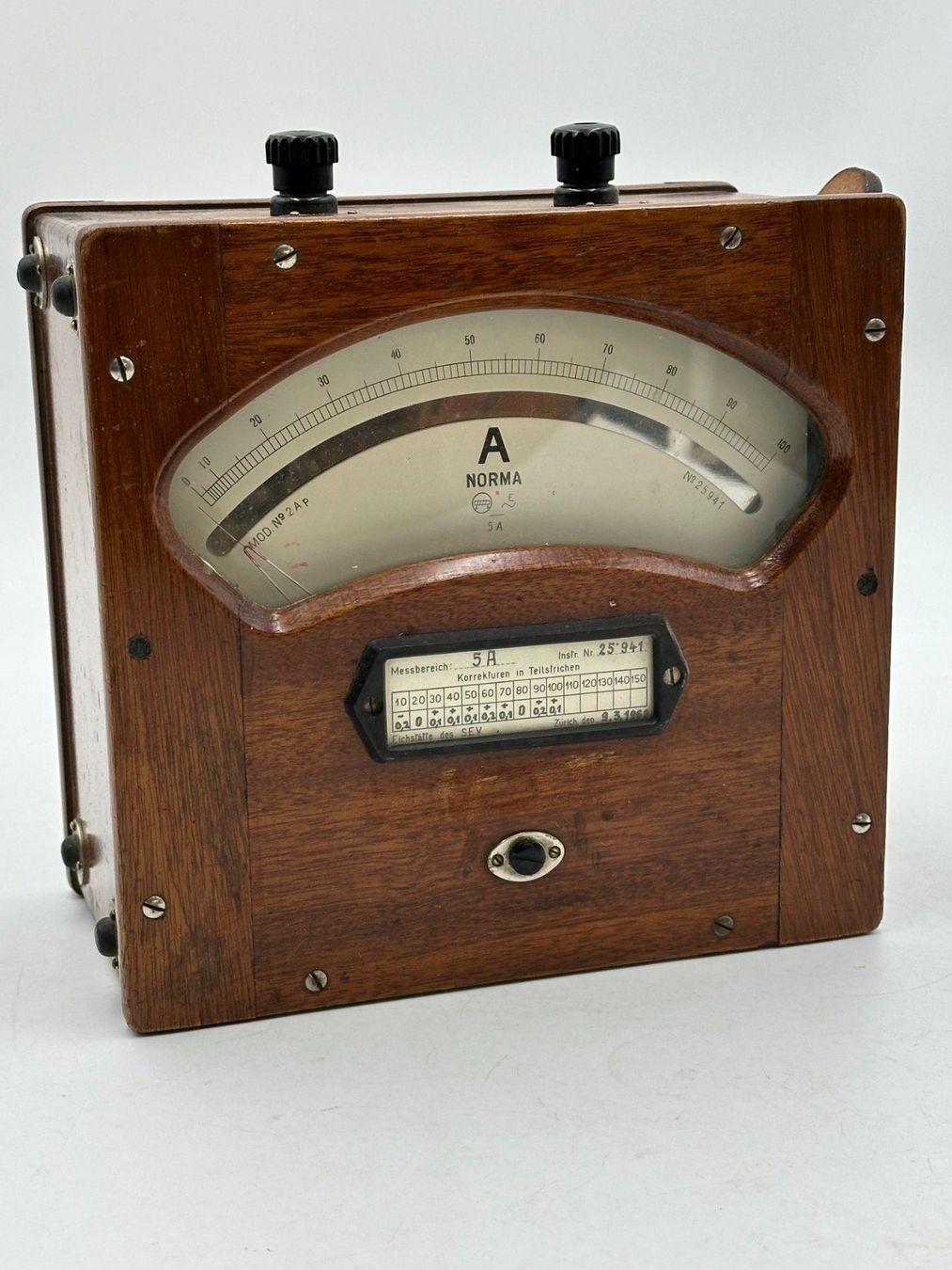 Misurare: Messgerät ca.1966 NORMA, E. Schiltknecht Zürich Ampèremeter – Usato da Luzern venduto da Lager6640 1