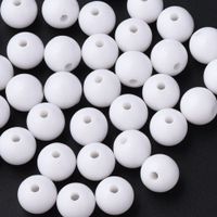 Acrylperlen 10x9mm Weiss 30Stück / Ausverkauf Aktion