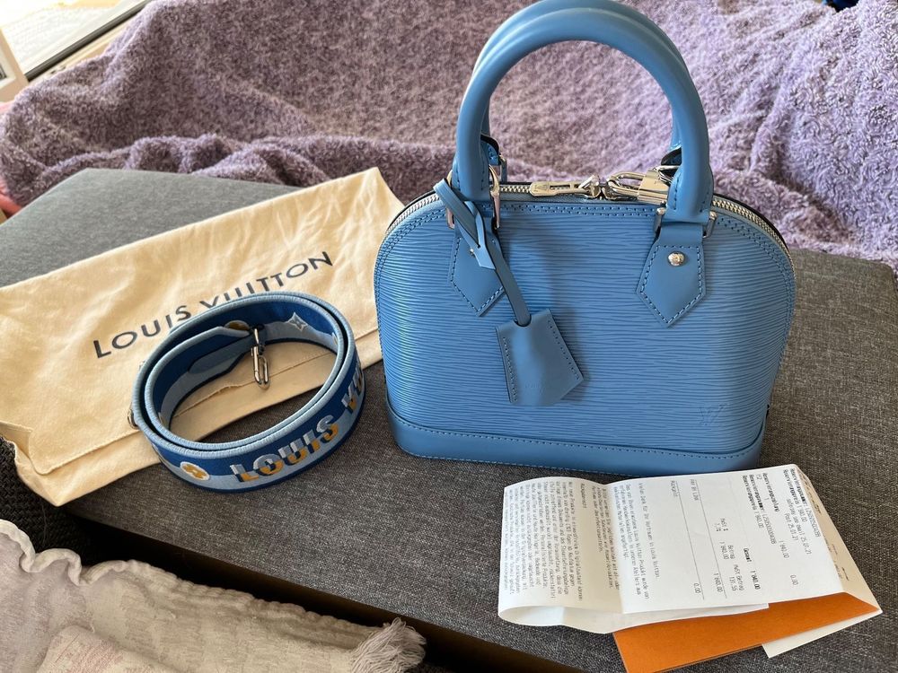Louis Vuitton Tasche Alma BB Epi Bleuet neu