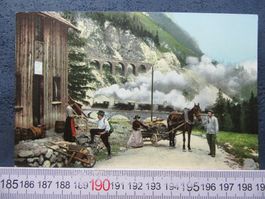 ALBULA-DAMPF-BAHN DOPPELLOKS SZENE BELEBT GR AK