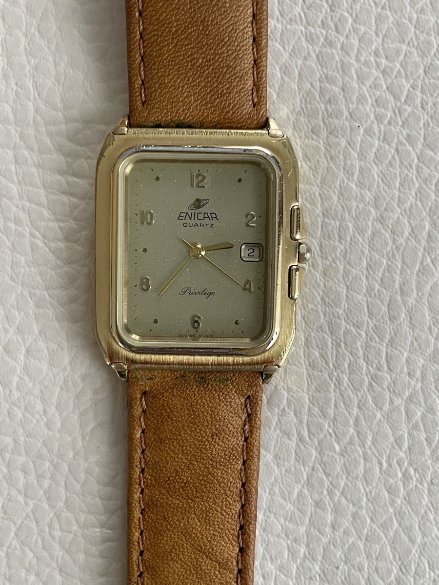 Enicar Orologi: Montre Enicar Quartz Privilège plaqué or – Usato da Posieux venduto da Angeles82 3