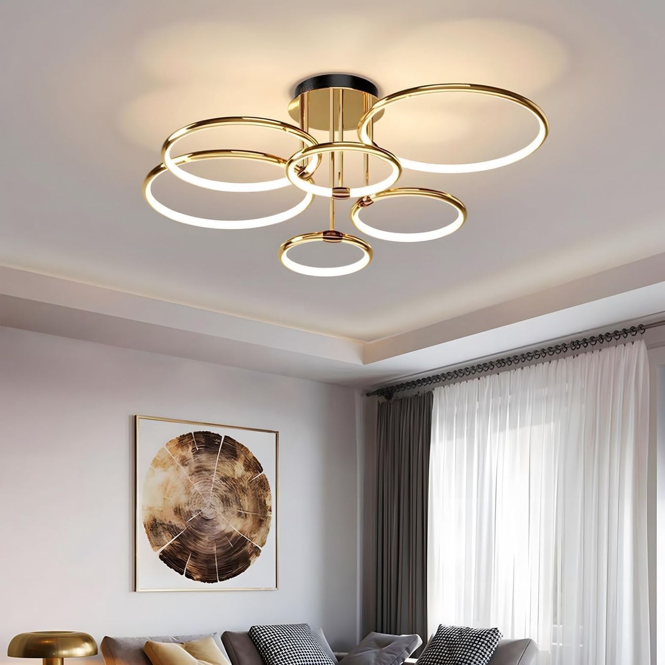 Lampadari & plafoniere: LED Deckenleuchte Deckenlampe Ringlampe 6 Ringe 145W dimmbar – Nuovo e nell'imballaggio originale da Herisau venduto da Serenco 1