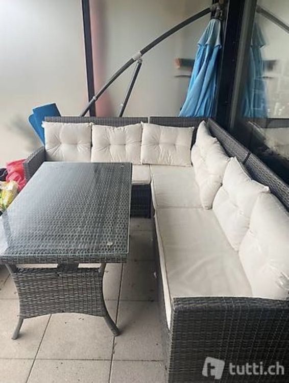 Garten Rattan Lounge/Tisch Kaufen auf Ricardo