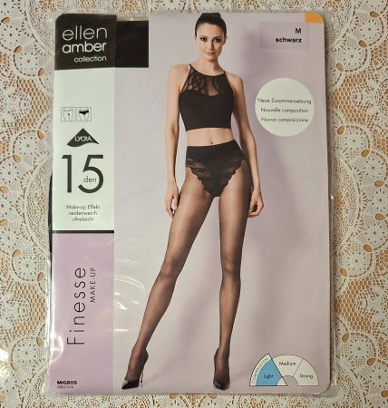Ellen Amber Finesse Make Up 15den Strumpfhose Gr.M Schwarz