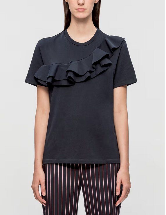 MSGM T-shirt: MSGM T-Shirt mit Volants, Gr. S – Usato da Zürich venduto da pinkmilkyway 7