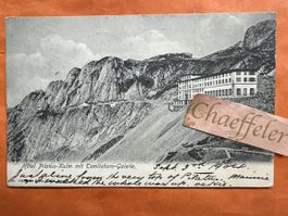 Hotel Pilatus-Kulm mit Tomlishorn-Gallerie 1904, Rarität!