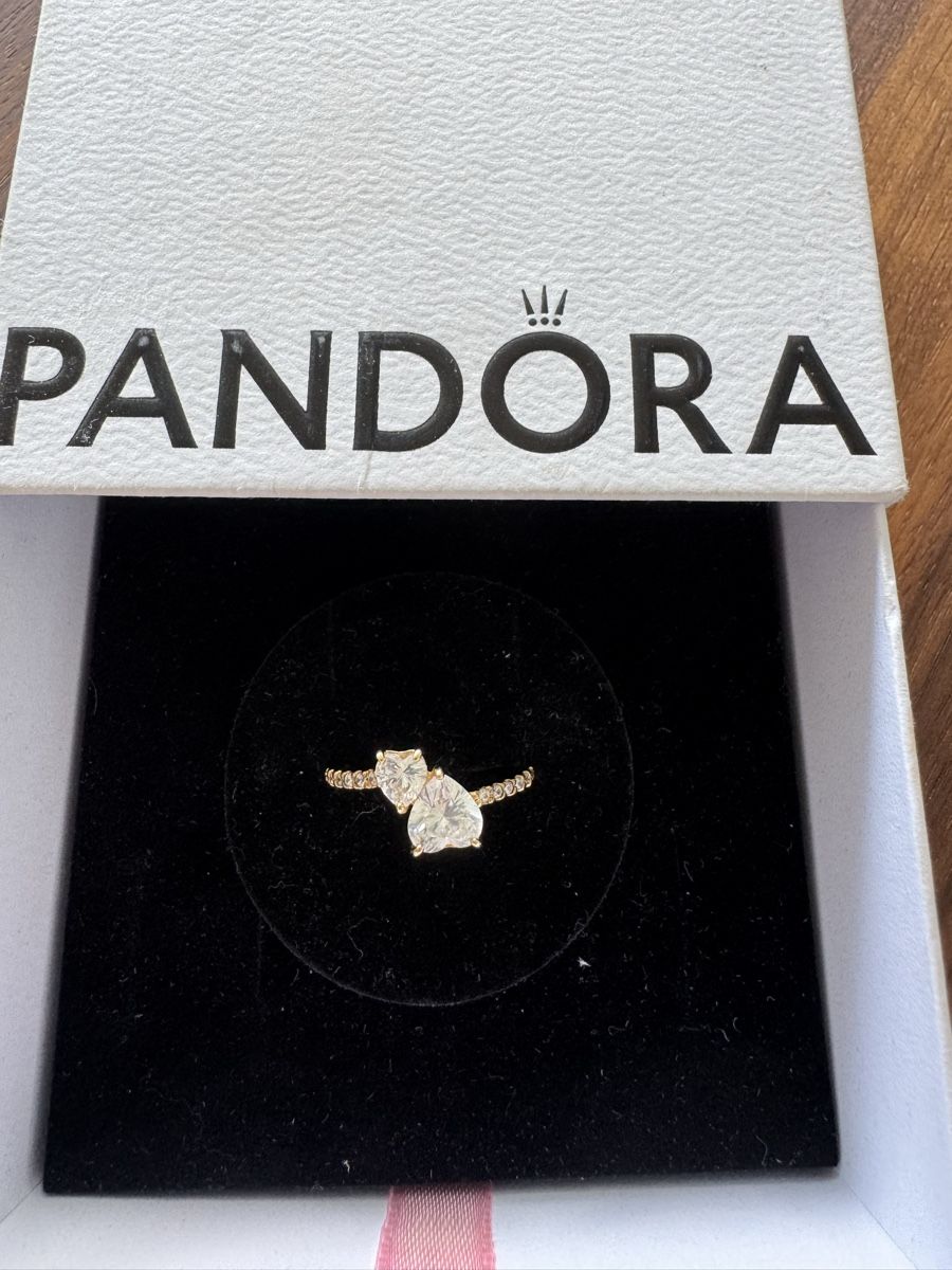 Pandora Anelli: Pandora Doppelherzring Gr. 60 – Nuovo e nell'imballaggio originale da Maienfeld venduto da Pilfly