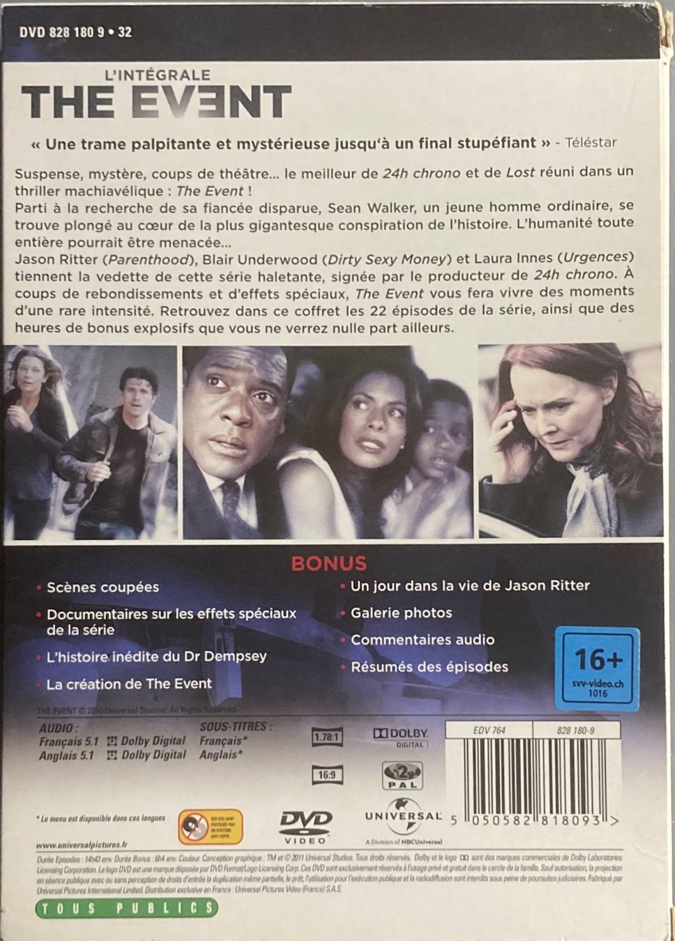Tutti i DVDs: THE EVENT (QUE CROIREZ-VOUS ?) - L'INTEGRALE – Usato da Poliez-Pittet venduto da Newtown-Records 2