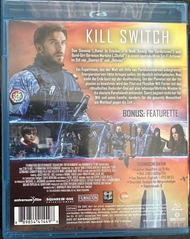 Tous les DVDs: Kill Switch Blu-ray: Sci-Fi Action mit Dan Stevens! Top! ... – D'occasion à Beringen par Mantafisch1 1