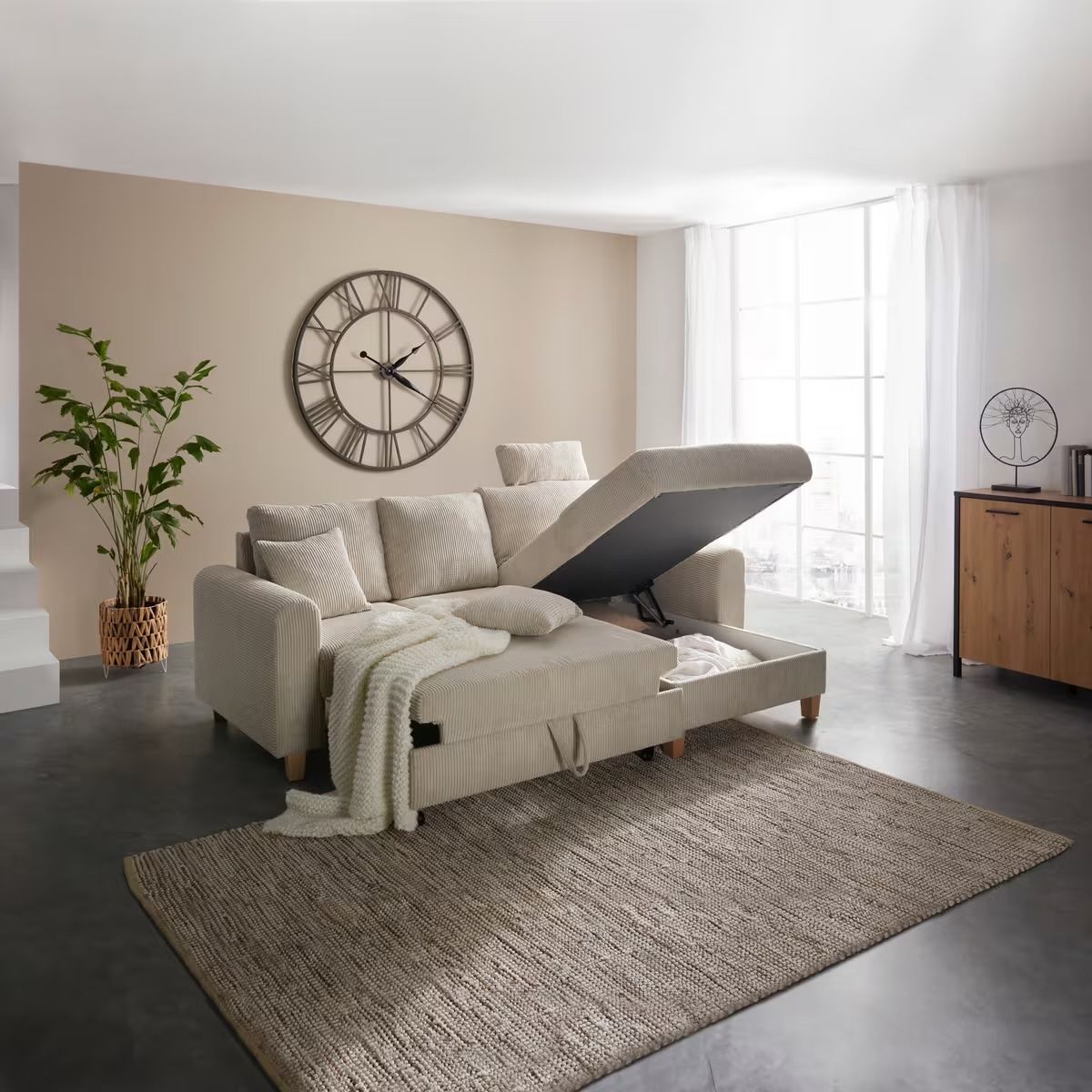 Divani: Sofa hellbeige Cordsamt gebraucht – Usato da Oensingen venduto da azndr3am3r 8