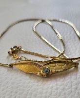 Gold 585 Collier Mit Brillanten~Topaz
